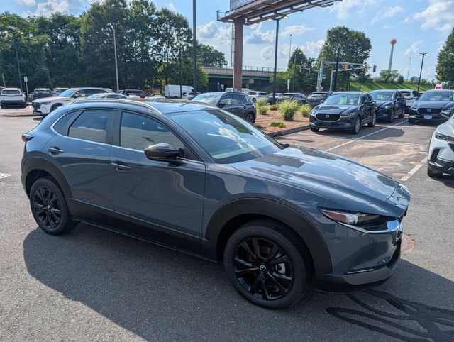 2025 Mazda Mazda CX-30 2.5 S Carbon Edition AWD in Polymetal Gray Metallic — front three-quarter view