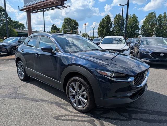 2025 Mazda Mazda CX-30 2.5 S Preferred AWD in Deep Crystal Blue Mica — front three-quarter view