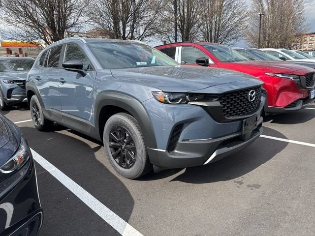 2026 Mazda Mazda CX-50 Hybrid Preferred AWD in Polymetal Gray Metallic — front three-quarter view