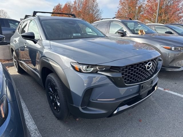 2026 Mazda Mazda CX-50 Hybrid Premium AWD in Polymetal Gray Metallic — front three-quarter view