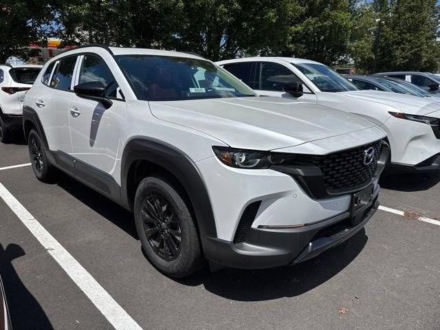 2026 Mazda Mazda CX-50 Hybrid Premium AWD in Wind Chill Pearl — front three-quarter view