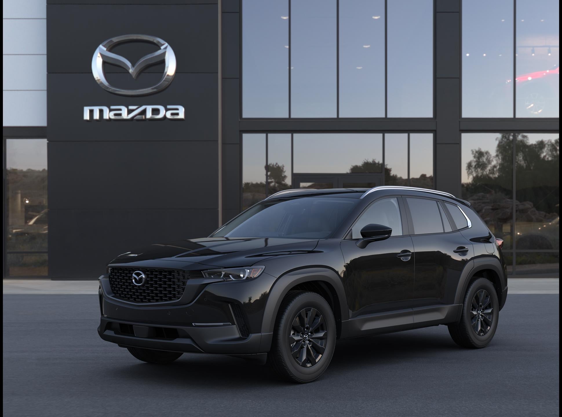 2026 Mazda Mazda CX-50 2.5 S Preferred AWD in Jet Black Mica — front three-quarter view