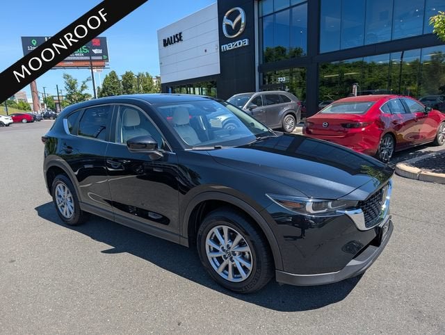 2023 Mazda Mazda CX-5 2.5 S Preferred Package in Jet Black Mica — front three-quarter view