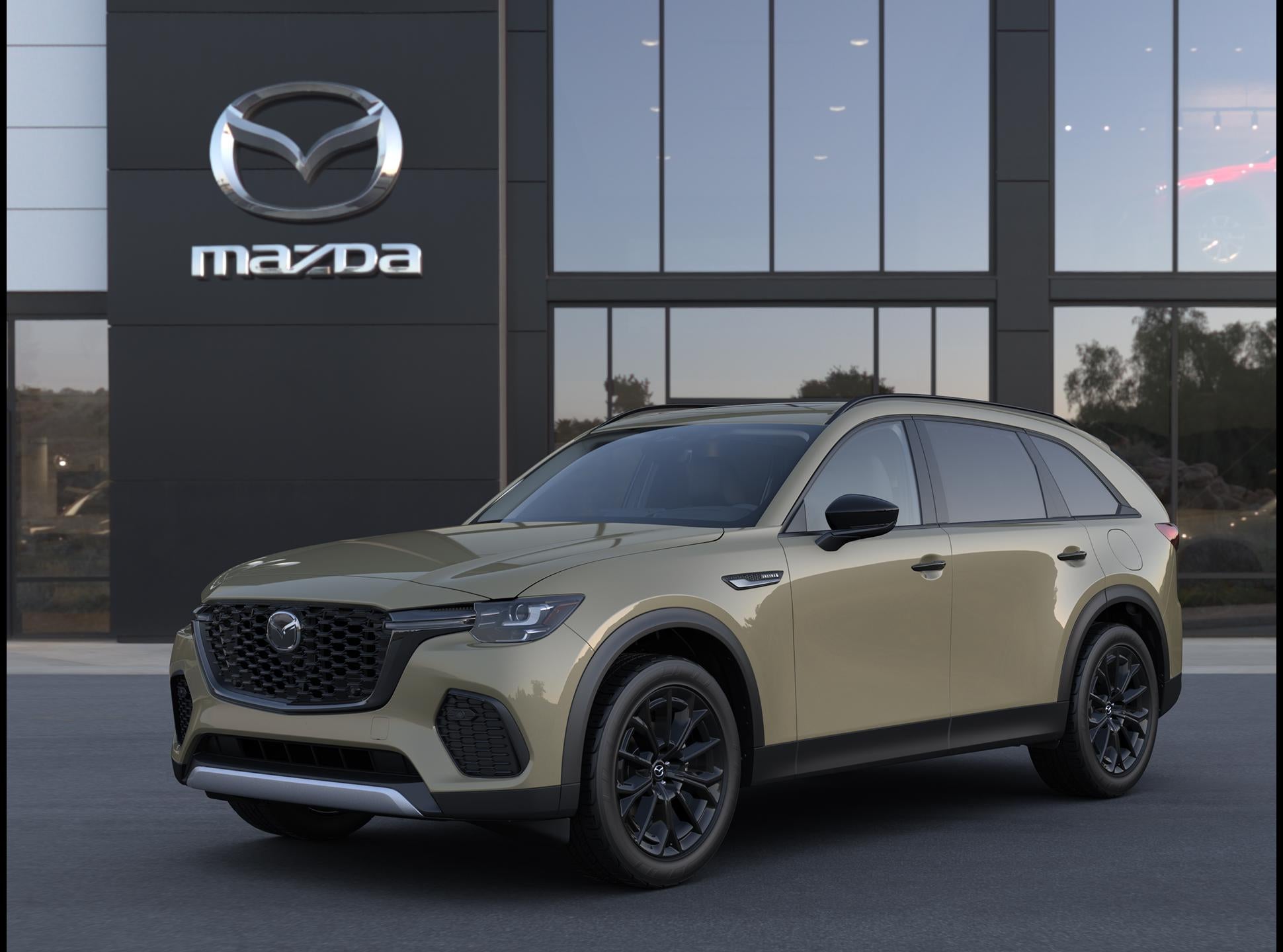 2026 Mazda Mazda CX-70 3.3 Turbo Premium AWD in Zircon Sand Metallic — front three-quarter view