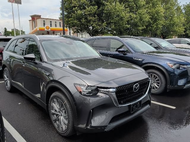 2026 Mazda Mazda CX-90 3.3 Turbo Preferred AWD in Machine Gray Metallic — front three-quarter view