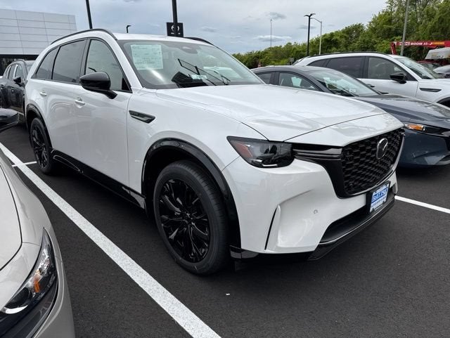 2026 Mazda Mazda CX-90 3.3 Turbo S Premium Sport AWD in Rhodium White Premium — front three-quarter view