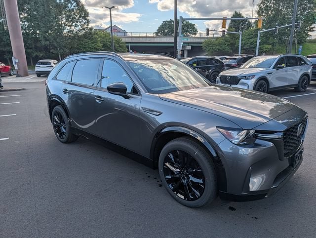 2026 Mazda Mazda CX-90 3.3 Turbo S Premium Sport AWD in Machine Gray Metallic — front three-quarter view