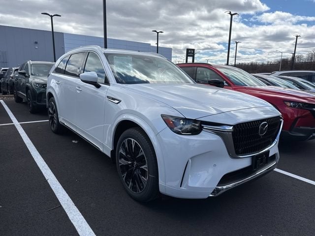 2026 Mazda Mazda CX-90 3.3 Turbo S Premium Plus AWD in Rhodium White Premium — front three-quarter view