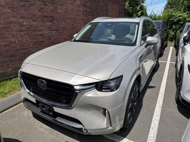 2025 Mazda Mazda CX-90 3.3 Turbo S Premium Plus AWD in Platinum Quartz Metallic — front three-quarter view