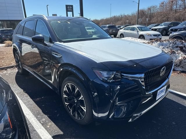 2026 Mazda Mazda CX-90 3.3 Turbo S Premium Plus AWD in Deep Crystal Blue Mica — front three-quarter view
