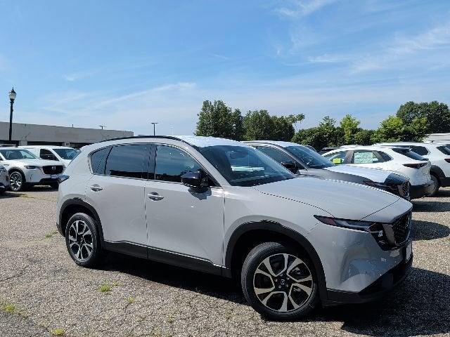 2026 Mazda Mazda CX-5 2.5 S Preferred AWD in Aero Gray Metallic — front three-quarter view