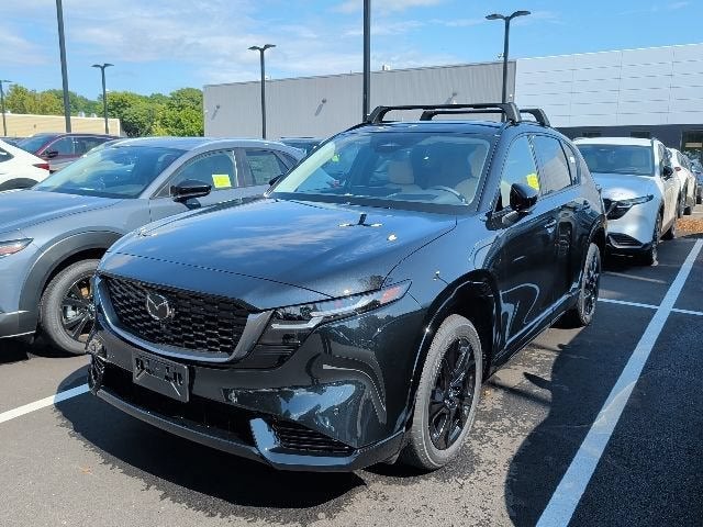 2026 Mazda Mazda CX-5 2.5 S Premium Plus AWD in Jet Black Mica — front three-quarter view